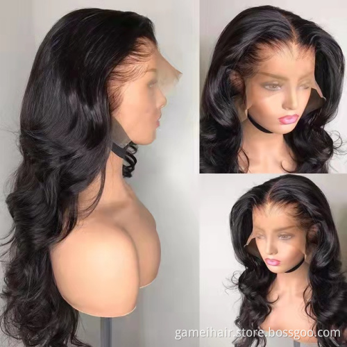 wholesale frontal custom wigs 100%  Body Wave 4*4" 13*4"  transparent Lace brazilian human hair lace front human hair wigs